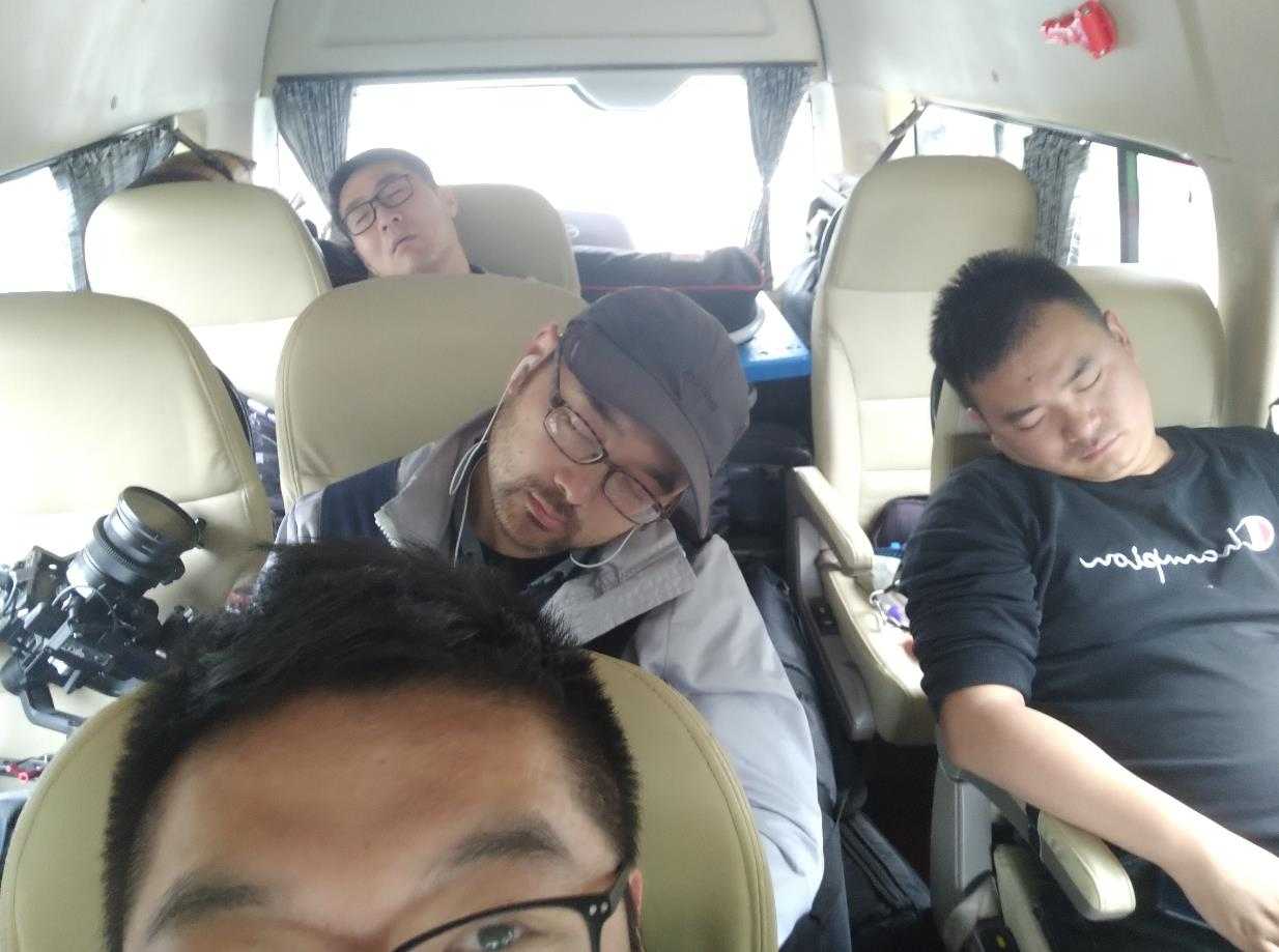 China film crew resting, Shanghai local Cameraman hire